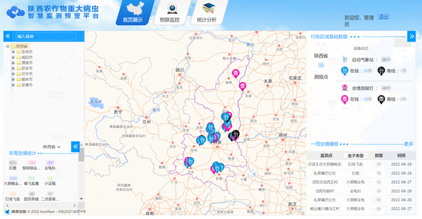 陜西農(nóng)作物重大病蟲害智慧監(jiān)測預(yù)警平臺 陜西農(nóng)作物重大病蟲害智慧監(jiān)測預(yù)警平臺